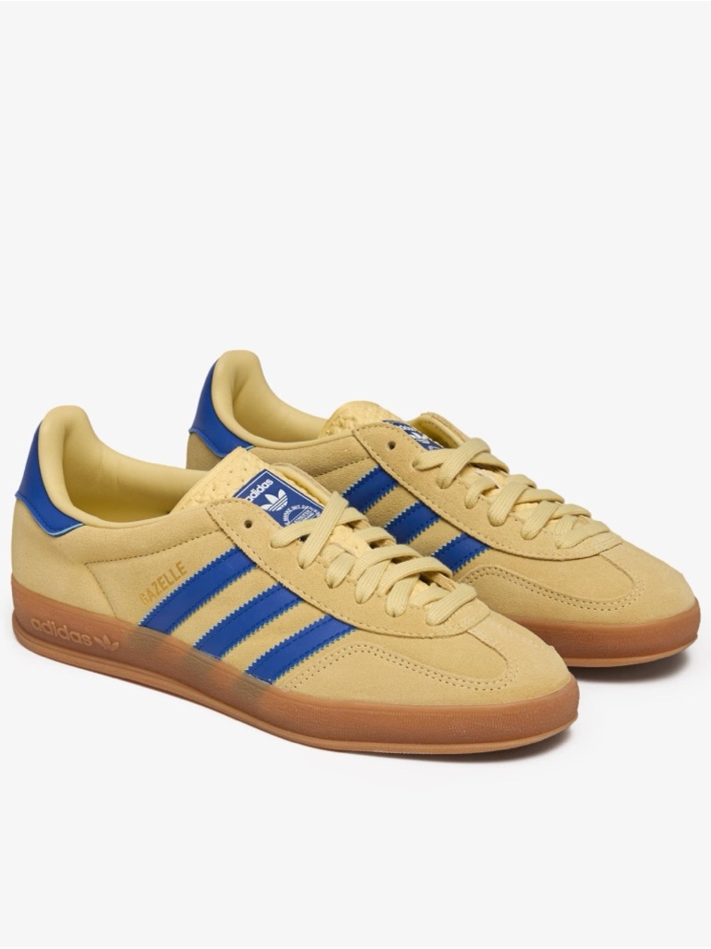 adidas Gazelle Indoor Powder Yellow Royal Blue JH5406 Size 8